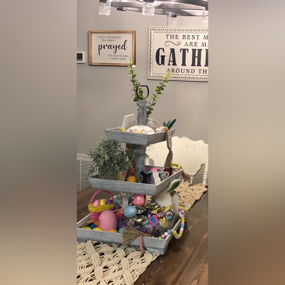 3 tier tiered tray for table used once